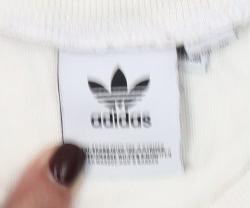 Womens UK Size 8 adidas White Basic T-Shirt