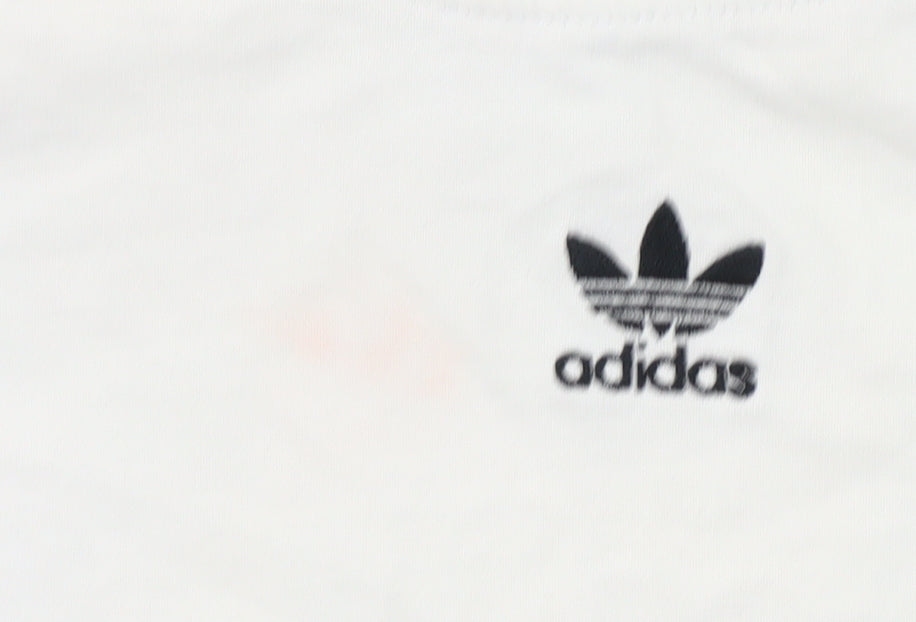 Womens UK Size 8 adidas White Basic T-Shirt