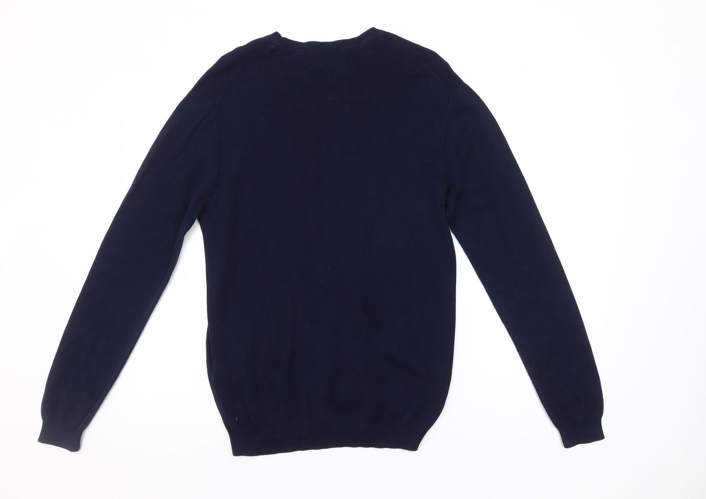 Superdry Men’s Blue Supima Cotton Crew Neck Jumper Size M