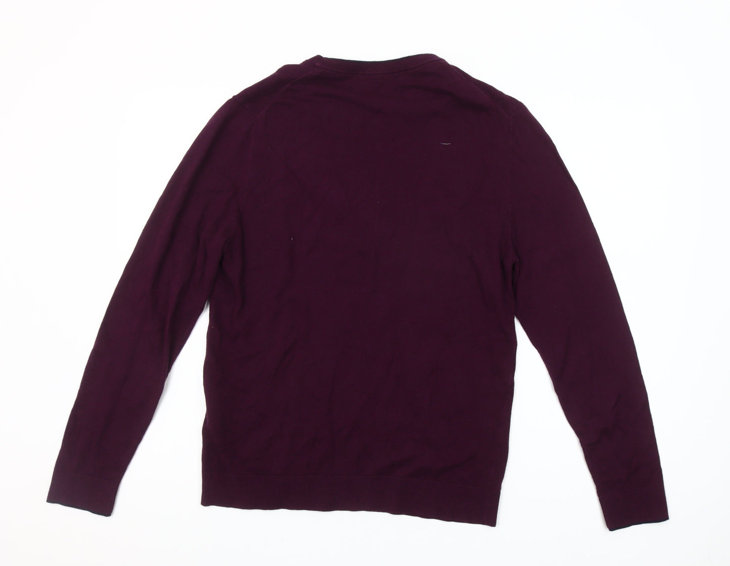Jack & Jones Men’s Purple Cotton Blend Crew Neck Jumper M