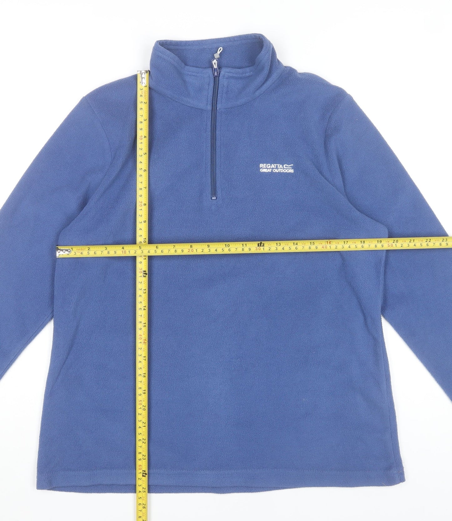 Regatta Great Outdoors Blue Fleece 1/4 Zip Pullover Sweatshirt UK 14