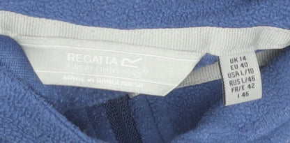 Regatta Great Outdoors Blue Fleece 1/4 Zip Pullover Sweatshirt UK 14