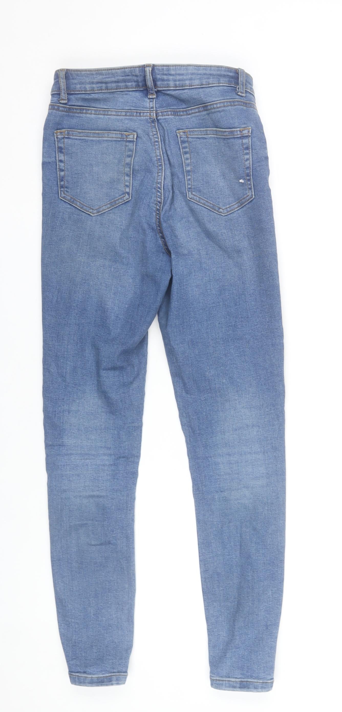 Denim Co. Women's Blue Skinny Jeans Size 8 Slim Fit Mid Rise Denim