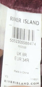 River Island Women's Red Skinny Jeans Size 8R Slim Fit Stretch Denim