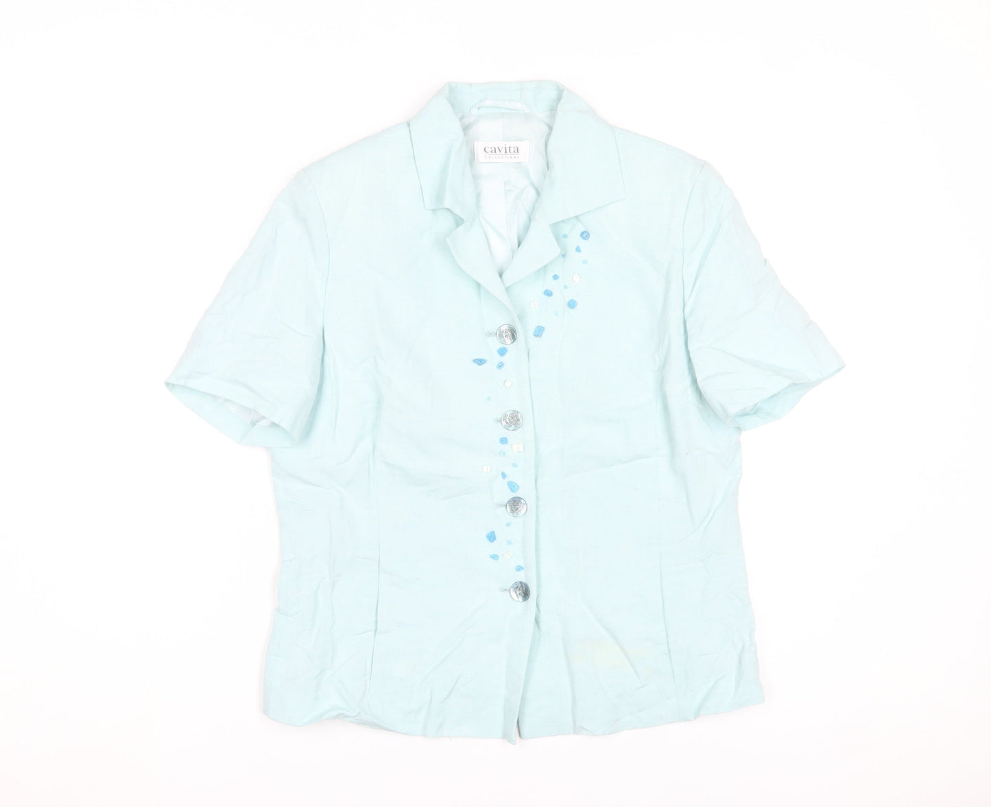 Womens UK Size 12 Cavita Collections Blue Basic Jacket