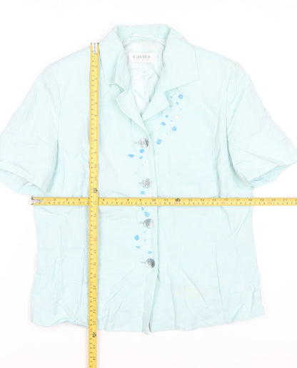 Womens UK Size 12 Cavita Collections Blue Basic Jacket