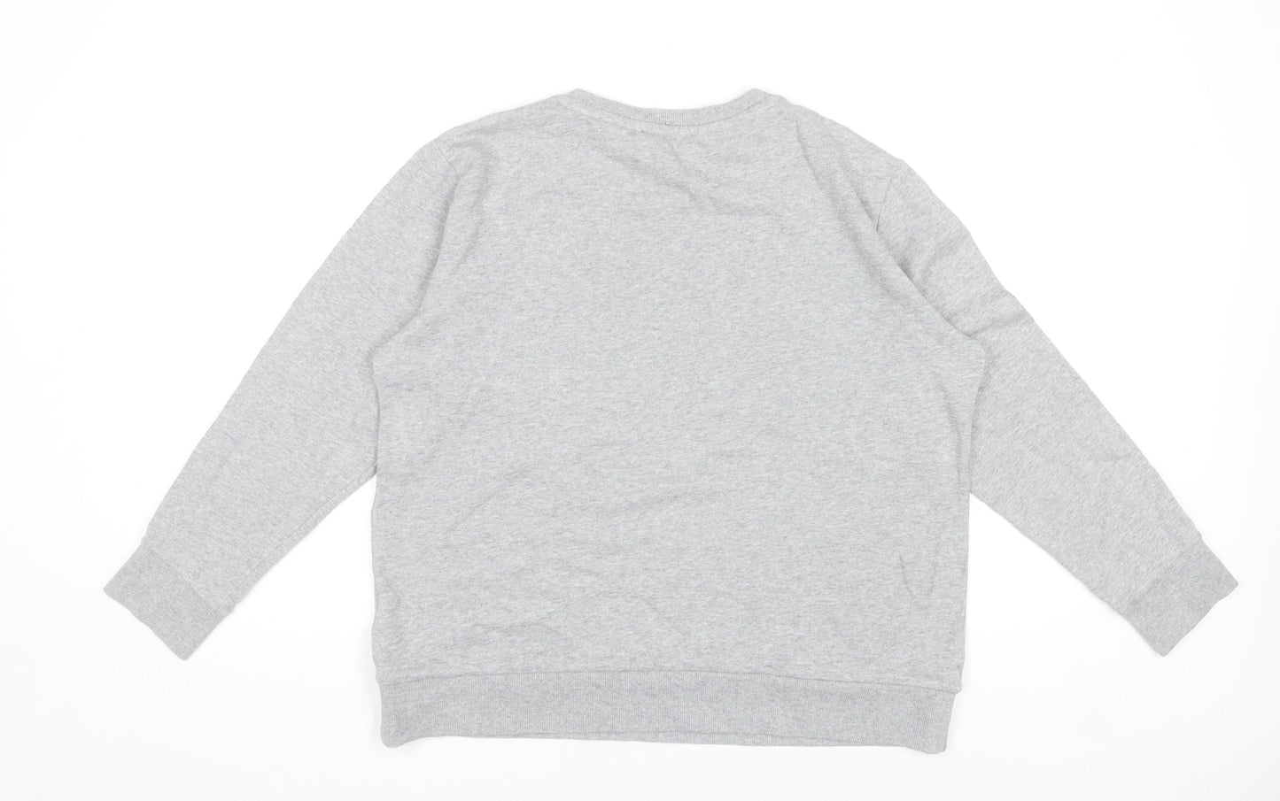 DKNY Jeans Women's Grey Sequin Logo Pullover Sweatshirt Size M
