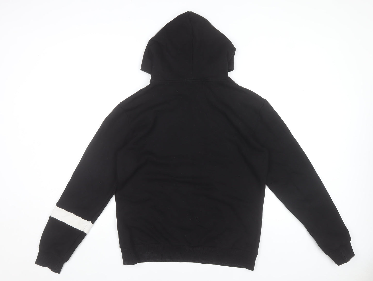 Manière De Voir Black Cotton Blend Pullover Hoodie Womens M