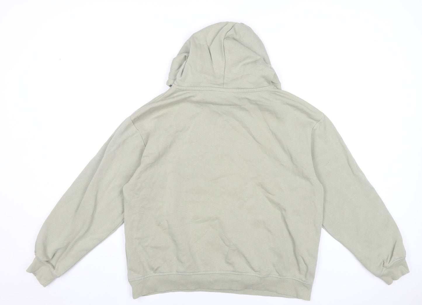H&M Womens Beige Pullover Hoodie Size S Cotton Blend Vermont Print