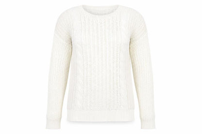 Gap Women’s Ivory Cable Knit Cotton Blend Jumper Size M