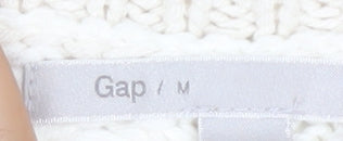Gap Women’s Ivory Cable Knit Cotton Blend Jumper Size M
