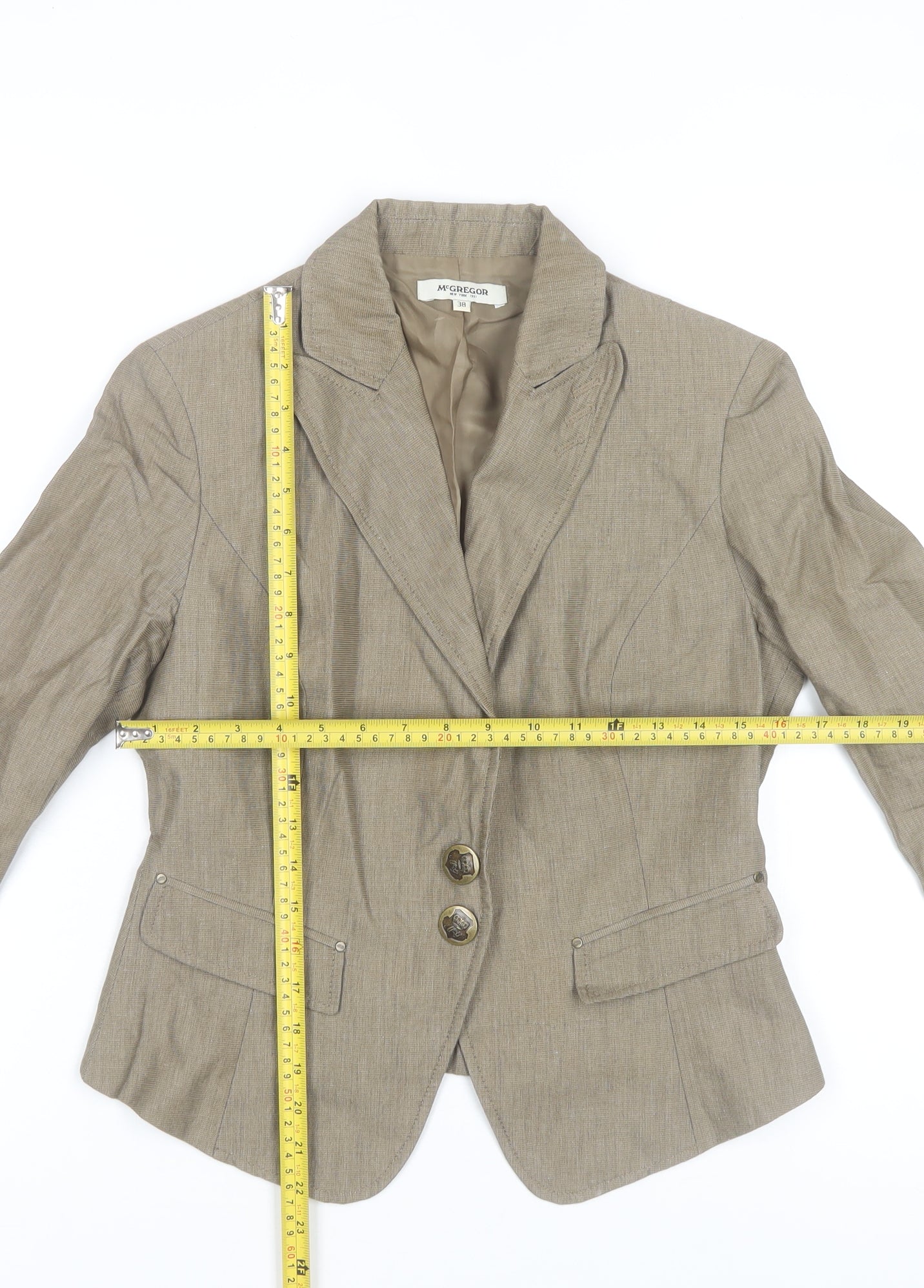 Womens UK Size 10 McGregor Beige Basic Jacket