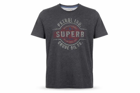 Petrol Industries Men's Grey XL Graphic Retro Crew Neck T-Shirt