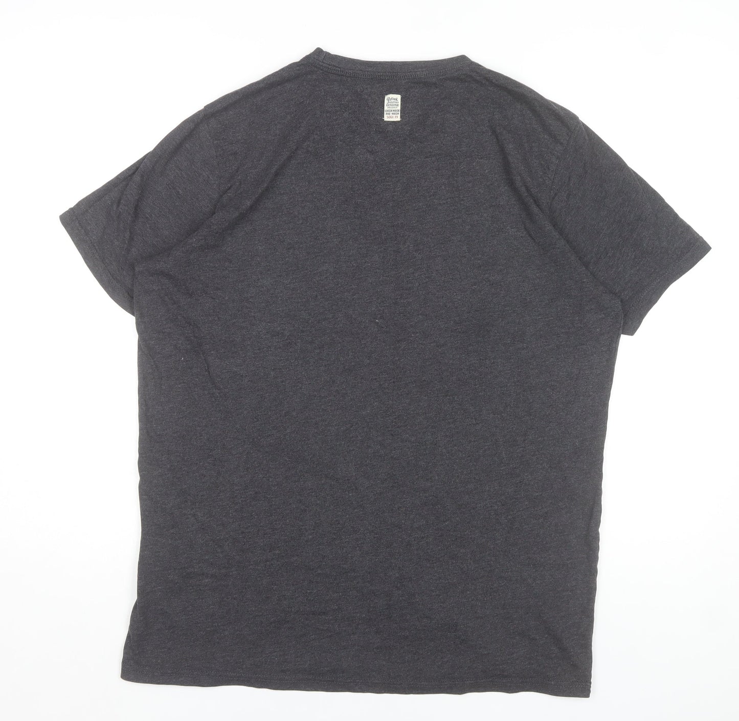 Petrol Industries Men's Grey XL Graphic Retro Crew Neck T-Shirt