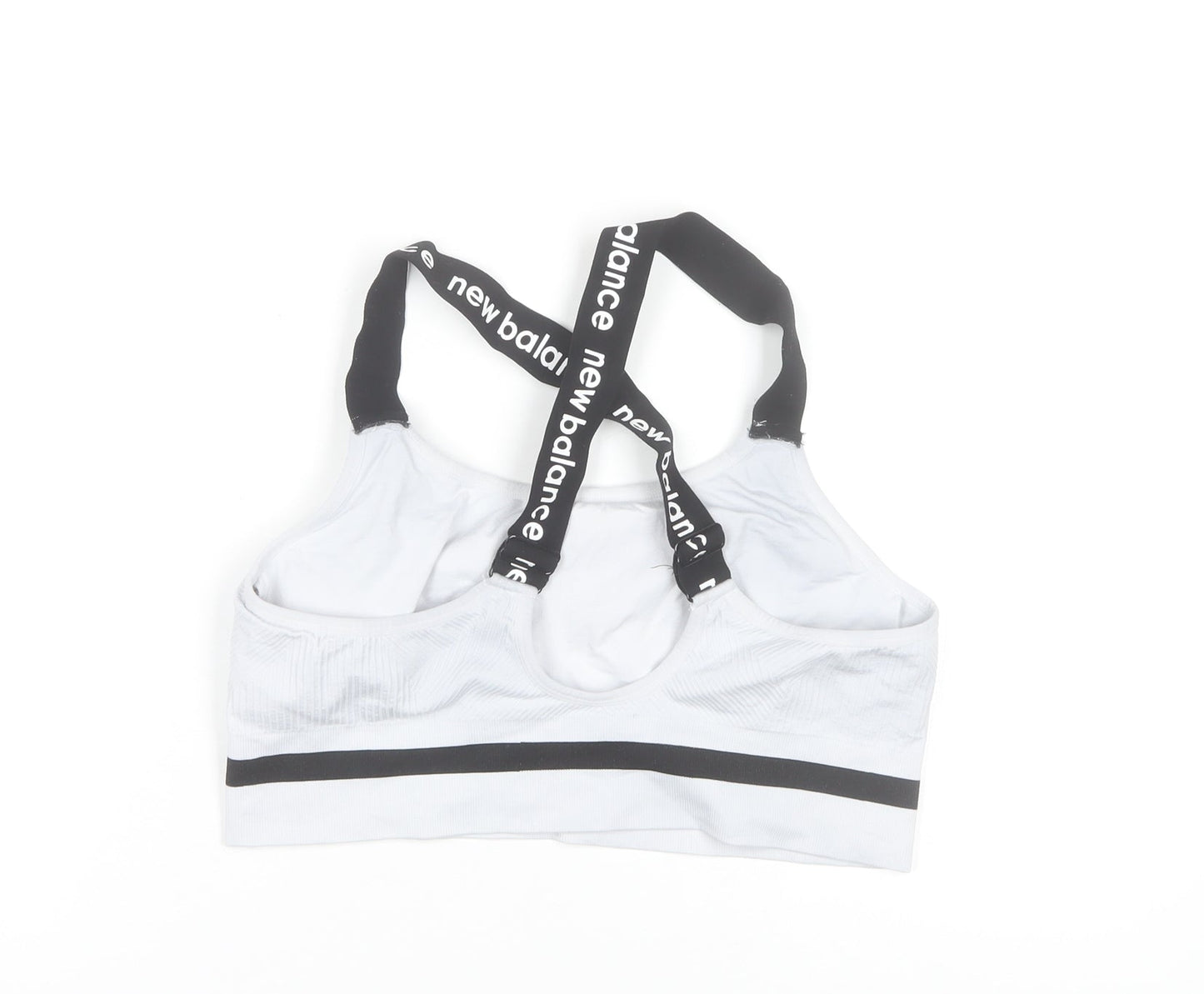 New Balance Womens White 2XL Racerback Sports Bra Top
