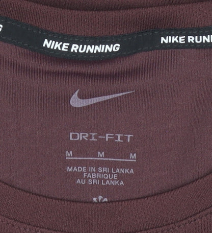Nike Men's Brown Dri-FIT Running T-Shirt Size M