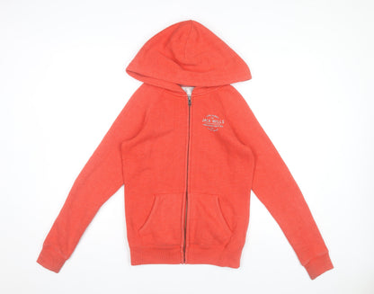 Womens UK Size 6 Jack Wills Red Full Zip Hoodie