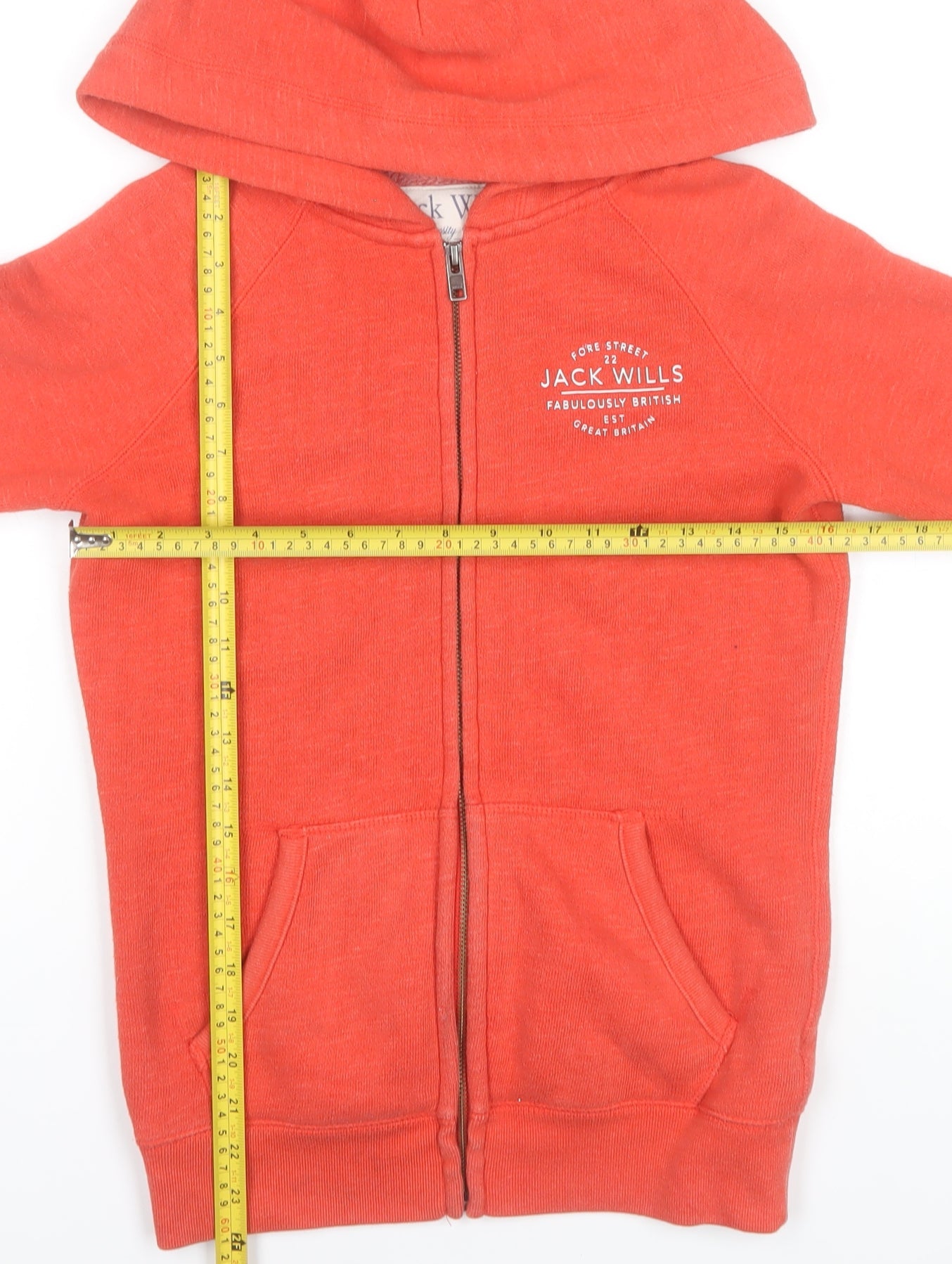 Womens UK Size 6 Jack Wills Red Full Zip Hoodie