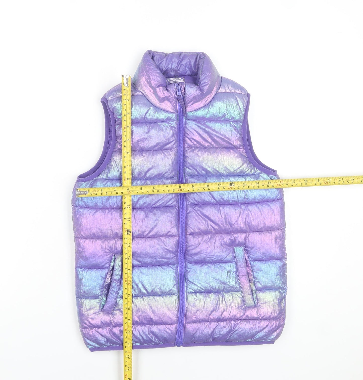 Mountain Warehouse Girls Purple 9-10 Years Quilted Puffer Gilet Waistcoat