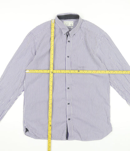 Mens UK Collar Size L JACK & JONES Smart Blue  Dress Shirt