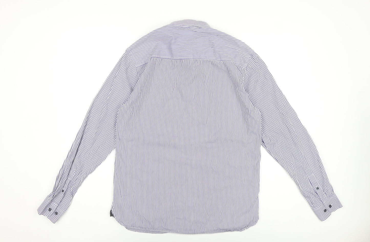 Mens UK Collar Size L JACK & JONES Smart Blue  Dress Shirt