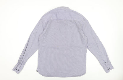 Mens UK Collar Size L JACK & JONES Smart Blue  Dress Shirt