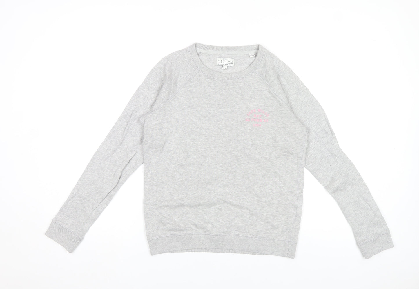 Womens UK Size 14 Jack Wills Grey Pullover Sweatshirt