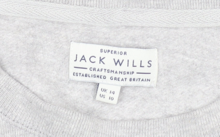 Womens UK Size 14 Jack Wills Grey Pullover Sweatshirt
