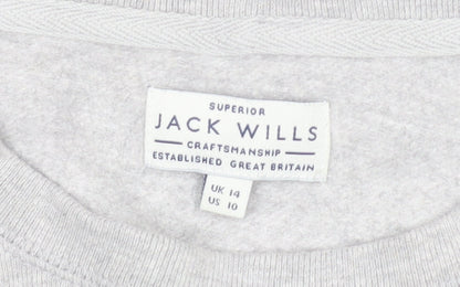 Womens UK Size 14 Jack Wills Grey Pullover Sweatshirt