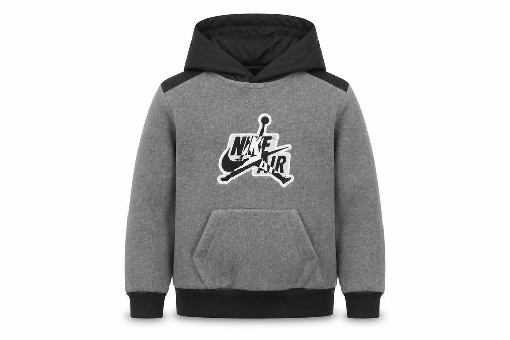 Nike Jordan Boys Grey Hoodie 10-12 Years Pullover Fleece Hooded Sweatshirt