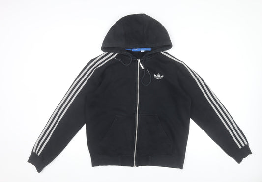 Adidas Men's Black Full Zip Hoodie S Sports Fleece Jacket