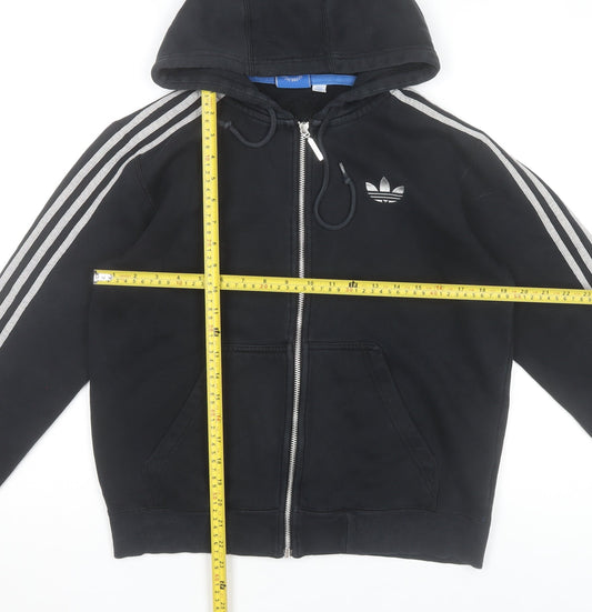 Adidas Men's Black Full Zip Hoodie S Sports Fleece Jacket