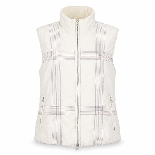 Belfe Womens Ivory Quilted Puffer Waistcoat Size 10