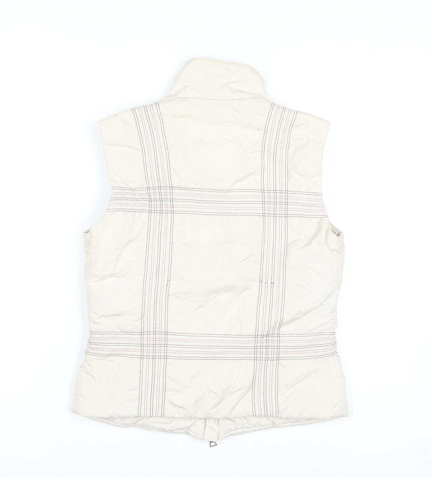 Belfe Womens Ivory Quilted Puffer Waistcoat Size 10