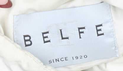 Belfe Womens Ivory Quilted Puffer Waistcoat Size 10