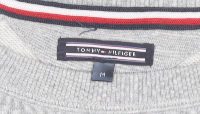 Tommy Hilfiger Mens Grey Crew Neck Sweatshirt Size M Cotton Blend