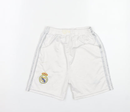 Adidas Boys White Football Athletic Shorts 12 Years Real Madrid Activewear