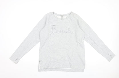 Bench Women's Grey Pullover Sweatshirt M Cotton Blend Casual