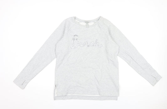 Bench Women's Grey Pullover Sweatshirt M Cotton Blend Casual