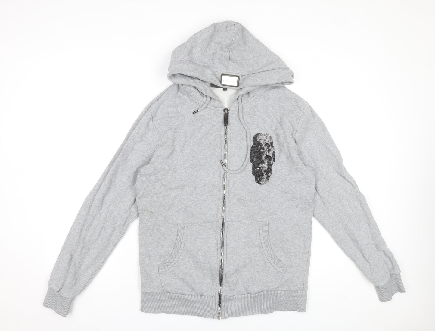 Lord of Rock Paris Men’s Grey Full Zip Skull Hoodie M