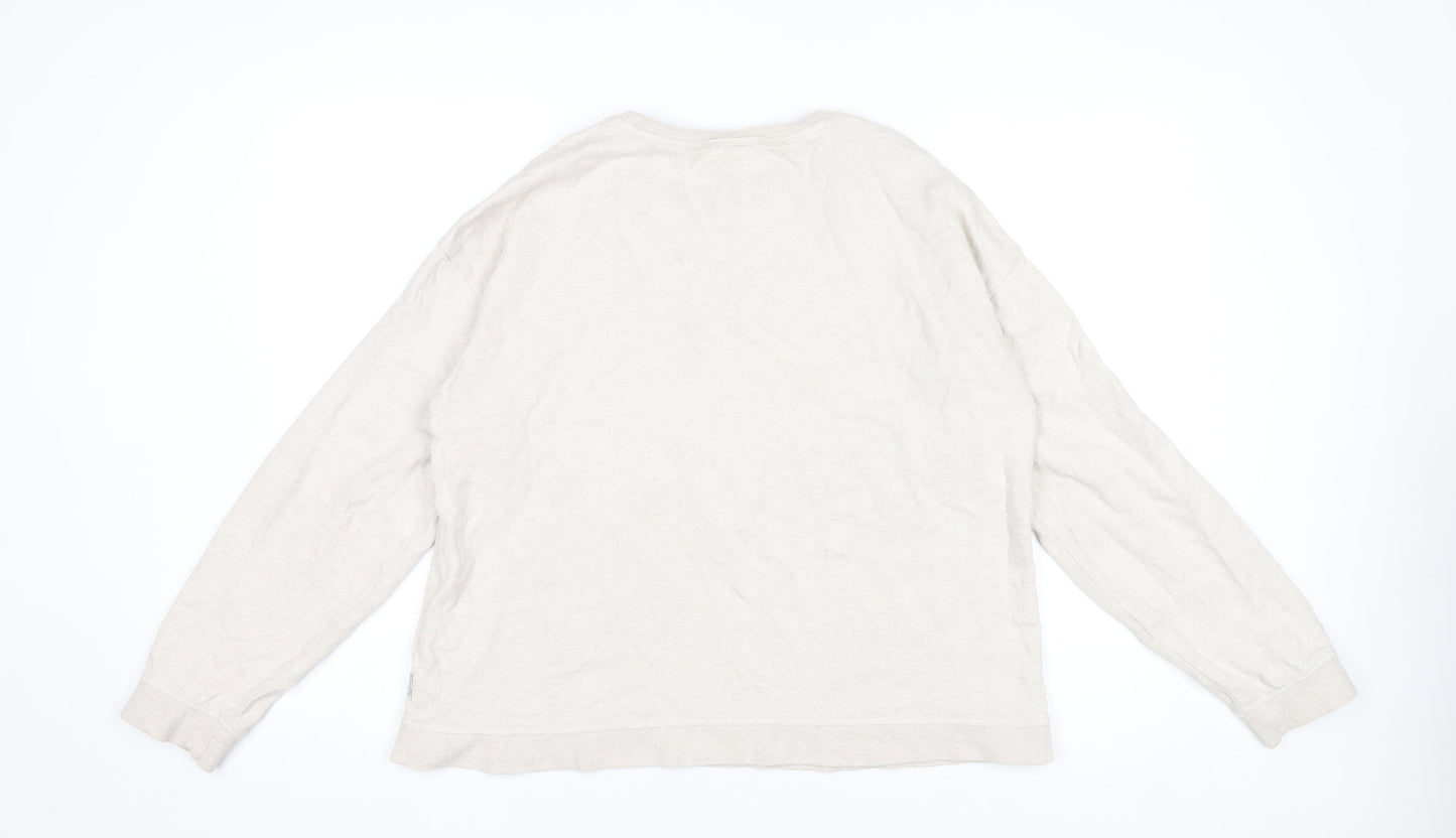 Womens UK Size 14 Fat Face Beige Pullover Sweatshirt