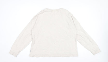 Womens UK Size 14 Fat Face Beige Pullover Sweatshirt