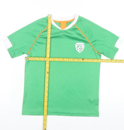 Dunnes Stores Boys Green Ireland Football T-Shirt 10 Years Lightweight Jersey