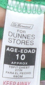 Dunnes Stores Boys Green Ireland Football T-Shirt 10 Years Lightweight Jersey