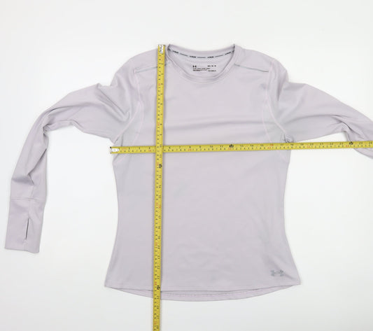 Under Armour Womens Grey Long Sleeve ColdGear Running Top Size M