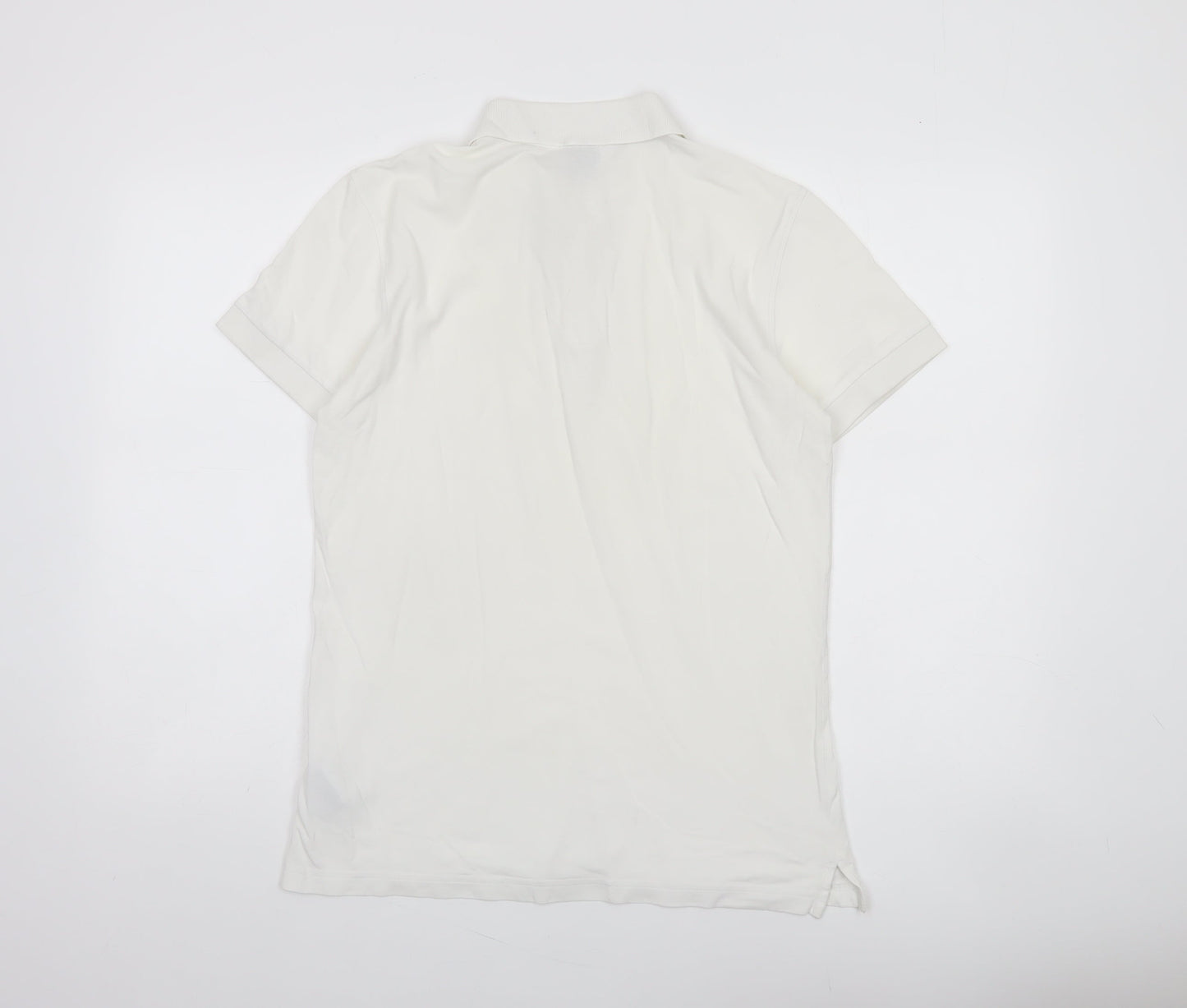 Hugo Boss Men's White Regular Fit Cotton Polo Shirt S