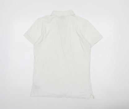 Hugo Boss Men's White Regular Fit Cotton Polo Shirt S