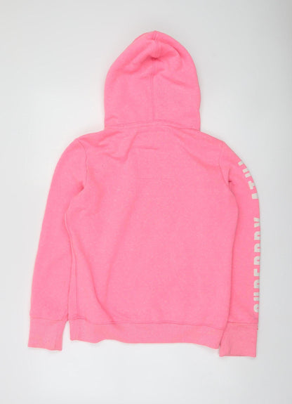 Superdry Women's Pink Pullover Hoodie M Athletic Track & Field