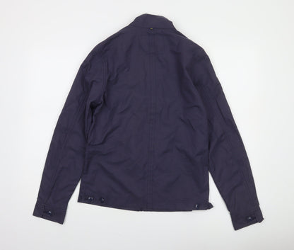 Pretty Green Women's Blue Bomber Jacket Size S Cotton Blend