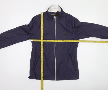 Pretty Green Women's Blue Bomber Jacket Size S Cotton Blend